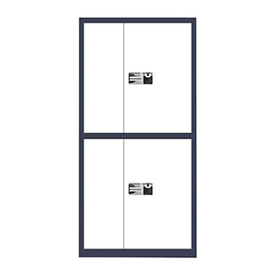 通雙節國保指紋密碼鎖-藍白